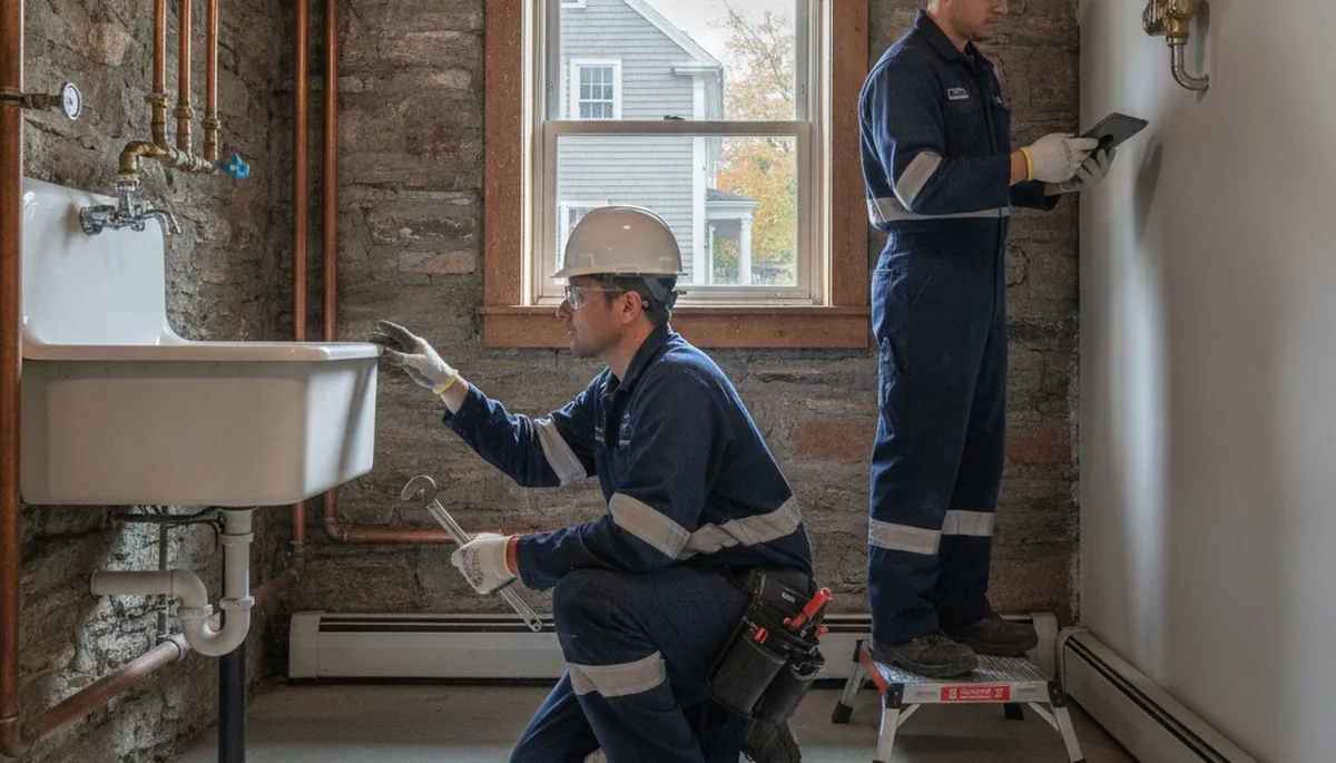 Plumbing repair service truck in Wellesley, MA for residential and commercial plumbing needs