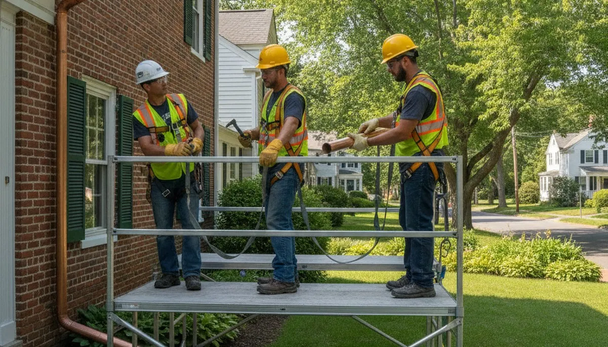 Professional plumber repairing a pipe in Wellesley, MA for plumbing repair service